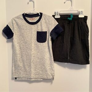 Cat & Jack Toddler Boy's Short Sleeve Pocket T-Shirt/ Pull-On Shorts Size 5T
